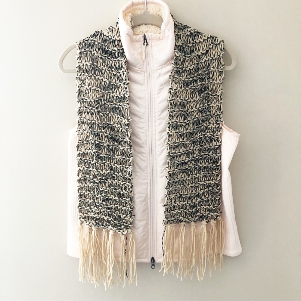 Knitted Scarf Handmade Wrap Warm Chunky Stretchy Textured Multi Colors Fringe